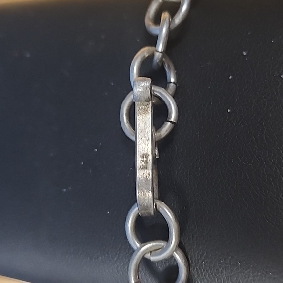 Vintage 925 & White Glass Bracelet - Picture 4 of 5